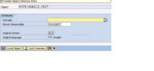 Create object directory entry screen