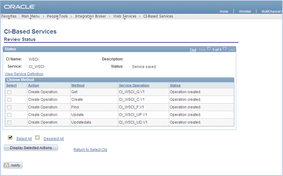 View Service Definition