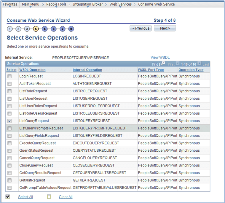 Service operation