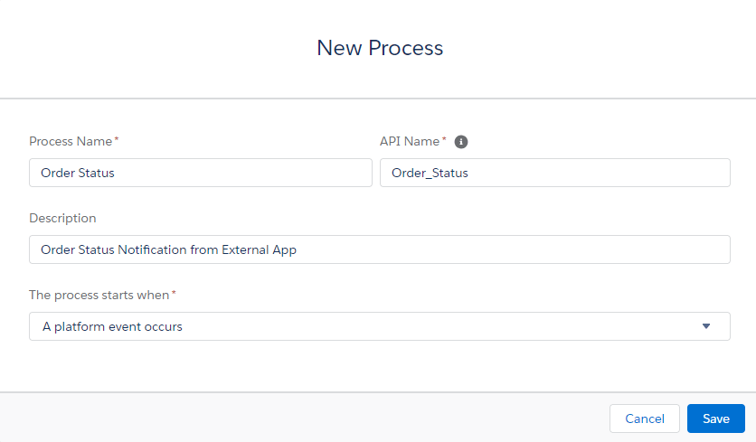 Publish Event Messages Using Process Builder Or Flow