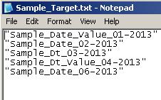 Sample Date Target