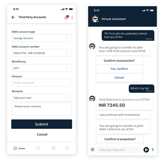 Mobile Banking: Conventional Interface v/s Conversational Interface