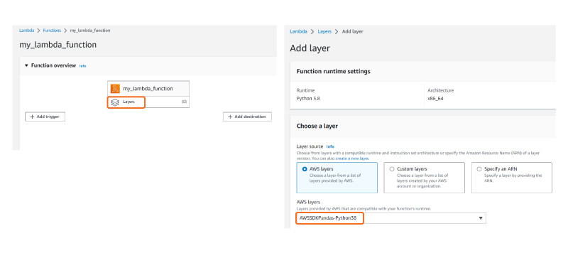 AWS Management Console Demonstrating the Usage of Python Libraries