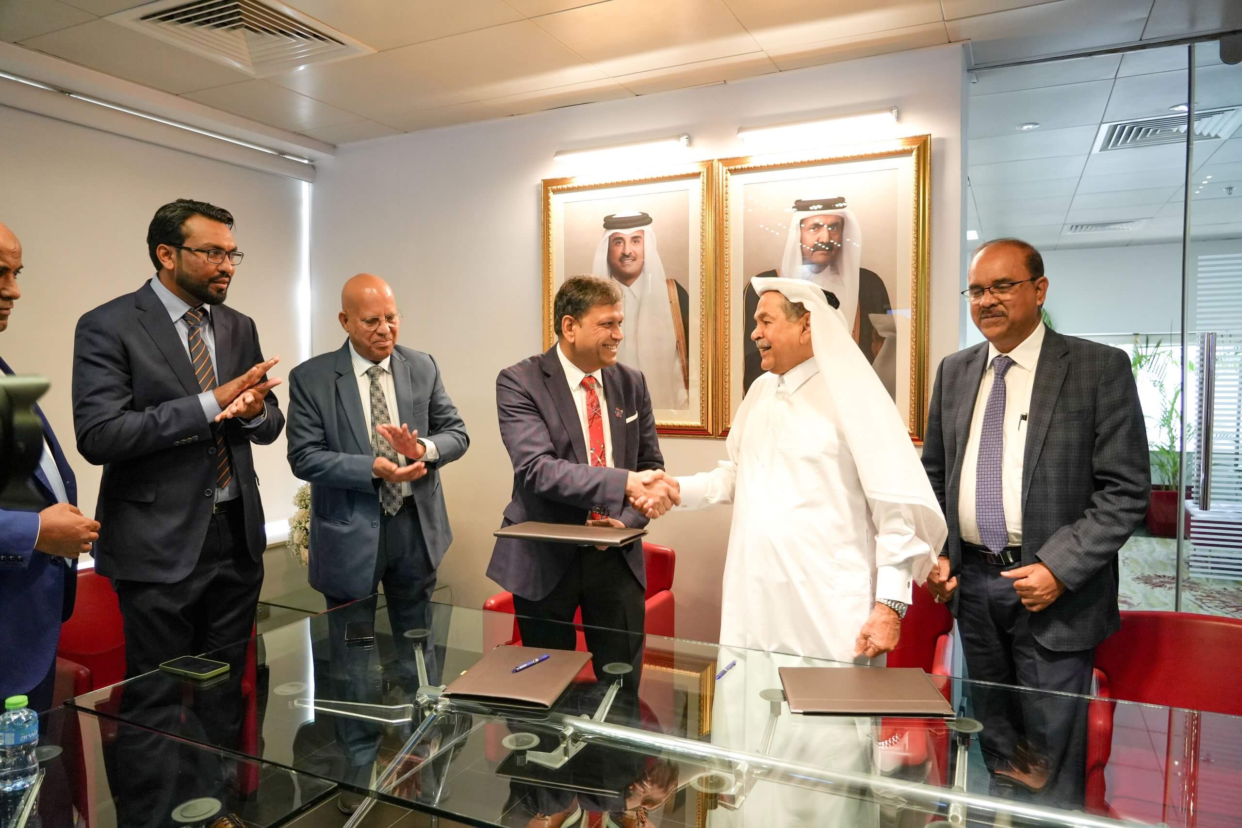 Image showing Hexware CEO, R Srikrishna with his team meeting Sherida Al Kaabi, Chairman of the Al-Balagh Group.